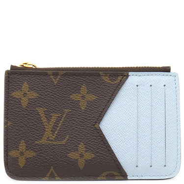 ルイヴィトン LOUIS VUITTON ポルト カルト ロミー M83602 オランプブルー モノグラムキャンバス カードケース ゴールド金具 青 茶 フラグメントケース
