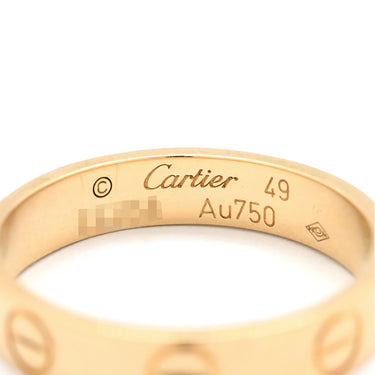 カルティエ Cartier ミニ ラブリング B4085200 イエローゴールド K18YG #49(JP9) リング 指輪 Au750 18金 9号