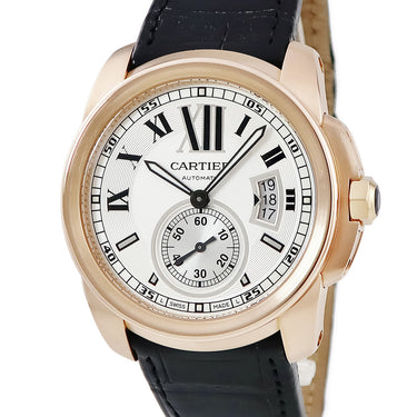 腕時計 カルティエ Cartier カリブル ドゥ カルティエ W7100009 自動巻き メンズ K18PG無垢 スモールセコンド デイト