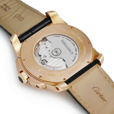 腕時計 カルティエ Cartier カリブル ドゥ カルティエ W7100009 自動巻き メンズ K18PG無垢 スモールセコンド デイト