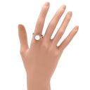 ノンブランド NON BRAND ホワイト×プラチナシルバー Pt900 パール ダイヤモンド リング 指輪 プラチナム 1P 1粒 パール 真珠 あこや アコヤ ダイヤ 20号