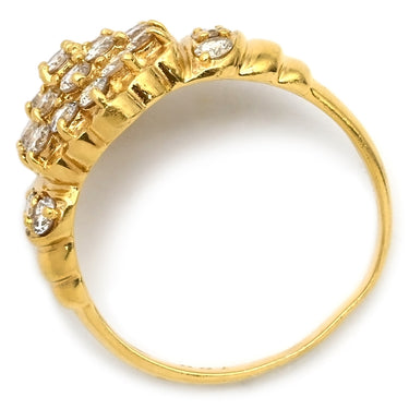 ノンブランド NON BRAND ダイヤリング イエローゴールド K18YG ダイヤモンド リング 指輪 12号