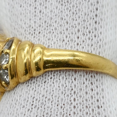 ノンブランド NON BRAND ダイヤリング イエローゴールド K18YG ダイヤモンド リング 指輪 12号