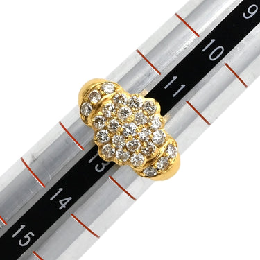 ノンブランド NON BRAND ダイヤリング イエローゴールド K18YG ダイヤモンド リング 指輪 12号