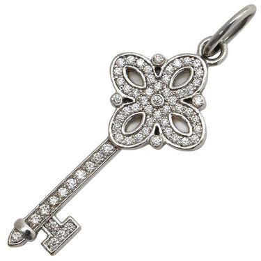 ティファニー Tiffany & Co ビクトリアキー ホワイトゴールド K18WG ダイヤモンド ペンダントトップ 鍵モチーフ チャーム