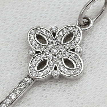 ティファニー Tiffany & Co ビクトリアキー ホワイトゴールド K18WG ダイヤモンド ペンダントトップ T＆Co. Au750 18K 18金 鍵モチーフ パヴェ ダイヤモンド