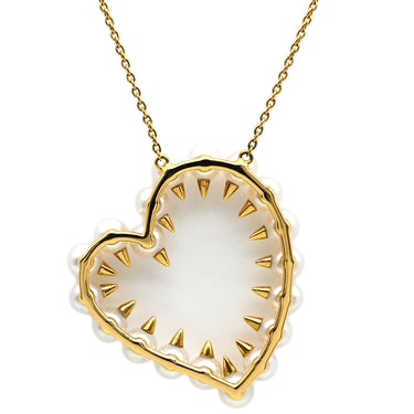 TASAKI TASAKI デインジャー ハート パールホワイト×イエローゴールド K18YG パール ネックレス danger heart 750YG