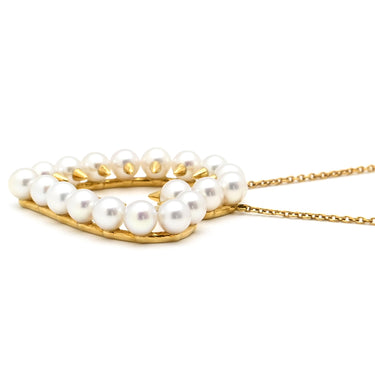 TASAKI TASAKI デインジャー ハート パールホワイト×イエローゴールド K18YG パール ネックレス danger heart 750YG