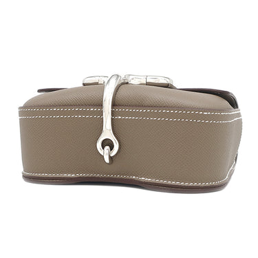 エルメス HERMES デッラ カヴァッレリア ミニ エトゥープ ヴォーエプソン ショルダーバッグ シルバー金具 グレージュ