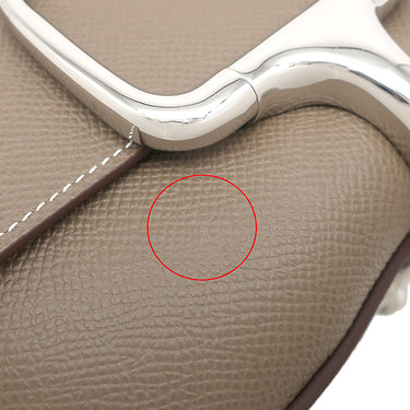 エルメス HERMES デッラ カヴァッレリア ミニ エトゥープ ヴォーエプソン ショルダーバッグ シルバー金具 グレージュ