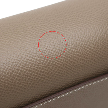 エルメス HERMES デッラ カヴァッレリア ミニ エトゥープ ヴォーエプソン ショルダーバッグ シルバー金具 グレージュ