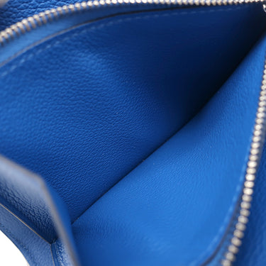 エルメス HERMES コンスタンス コンパクト ブルーゼリージュ エバーカラー 二つ折り財布 シルバー金具 新品 未使用 青 ウォレット
