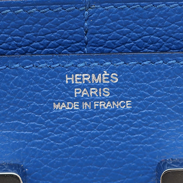 エルメス HERMES コンスタンス コンパクト ブルーゼリージュ エバーカラー 二つ折り財布 シルバー金具 新品 未使用 青 ウォレット