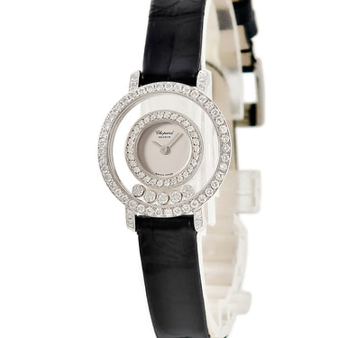 腕時計 ショパール CHOPARD ハッピーダイヤモンド 20/6061S クオーツ レディース K18WG無垢 ムービング 5P 5石 5粒 純正ダイヤ