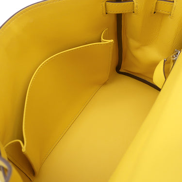 エルメス HERMES ケリー25 内縫い ジョーヌナプル スイフト 2WAYバッグ シルバー金具 黄色 ショルダー