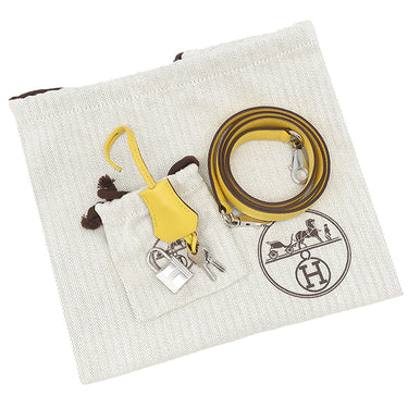 エルメス HERMES ケリー25 内縫い ジョーヌナプル スイフト 2WAYバッグ シルバー金具 黄色 ショルダー