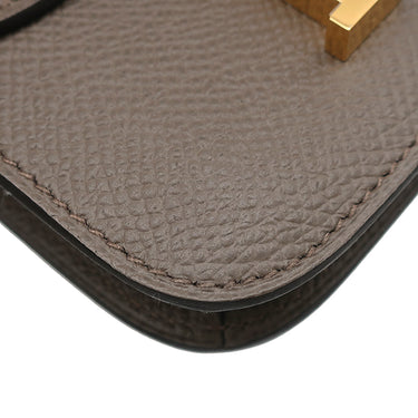 エルメス HERMES コンスタンス スリム ウォレット エタン ヴォーエプソン 二つ折り財布 ゴールド金具 新品 未使用