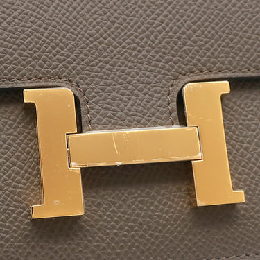 エルメス HERMES コンスタンス スリム ウォレット エタン ヴォーエプソン 二つ折り財布 ゴールド金具 新品 未使用
