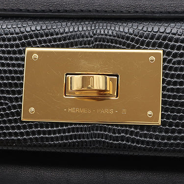 エルメス HERMES ヴァンキャトル 24/24 ミニ 21 タッチ ブラック ヴォルプトカーフスキン ニロティカスリザード 2WAYバッグ ゴールド金具 ショルダー 黒