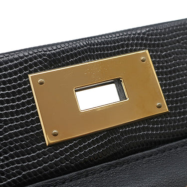 エルメス HERMES ヴァンキャトル 24/24 ミニ 21 タッチ ブラック ヴォルプトカーフスキン ニロティカスリザード 2WAYバッグ ゴールド金具 ショルダー 黒