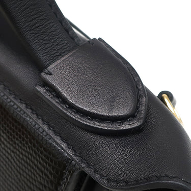 エルメス HERMES ヴァンキャトル 24/24 ミニ 21 タッチ ブラック ヴォルプトカーフスキン ニロティカスリザード 2WAYバッグ ゴールド金具 ショルダー 黒