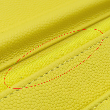 シャネル CHANEL マトラッセ AP0250 イエロー キャビアスキン チェーンウォレット ゴールド金具 黄色 チェーンショルダー