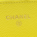シャネル CHANEL マトラッセ AP0250 イエロー キャビアスキン チェーンウォレット ゴールド金具 黄色 チェーンショルダー