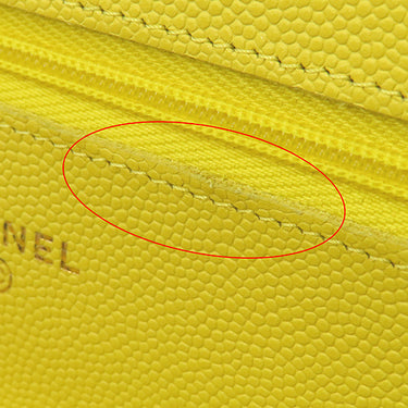 シャネル CHANEL マトラッセ AP0250 イエロー キャビアスキン チェーンウォレット ゴールド金具 黄色 チェーンショルダー
