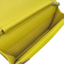 シャネル CHANEL マトラッセ AP0250 イエロー キャビアスキン チェーンウォレット ゴールド金具 黄色 チェーンショルダー