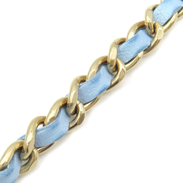 シャネル CHANEL マトラッセ AP0250 ライトブルー ラムスキン チェーンウォレット ゴールド金具 水色 メタリック チェーンショルダー