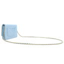 シャネル CHANEL マトラッセ AP0250 ライトブルー ラムスキン チェーンウォレット ゴールド金具 水色 メタリック チェーンショルダー