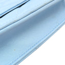 シャネル CHANEL マトラッセ AP0250 ライトブルー ラムスキン チェーンウォレット ゴールド金具 水色 メタリック チェーンショルダー