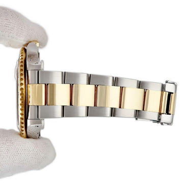 腕時計 ロレックス ROLEX GMTマスター2 16713 Y番 自動巻き メンズ K18YG×SS コンビ Y番 ブラウン イエローロレゾール デイト