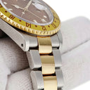 腕時計 ロレックス ROLEX GMTマスター2 16713 Y番 自動巻き メンズ K18YG×SS コンビ Y番 ブラウン イエローロレゾール デイト