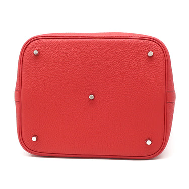 エルメス HERMES ピコタンロックGM ルージュトマト トリヨンクレマンス ハンドバッグ シルバー金具 赤