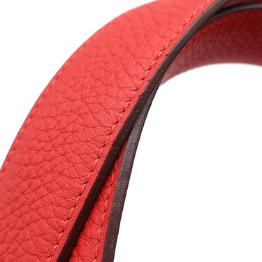 エルメス HERMES ピコタンロックGM ルージュトマト トリヨンクレマンス ハンドバッグ シルバー金具 赤