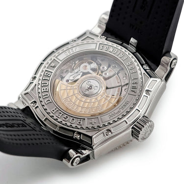 腕時計 ロジェデュブイ ROGER DUBUIS イージーダイバー SE40 14 9/0 9.53R 自動巻き メンズ K18WG×SS コンビ ブラック 黒 限定