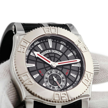 腕時計 ロジェデュブイ ROGER DUBUIS イージーダイバー SE40 14 9/0 9.53R 自動巻き メンズ K18WG×SS コンビ ブラック 黒 限定