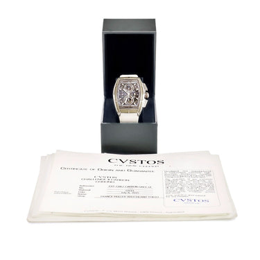 腕時計 クストス CVSTOS チャレンジ クロノ 2 カーボン CVT-CHR2-CARBON-GREY ST 自動巻き メンズ グレー スケルトン デイト