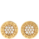 ブルガリ BVLGARI ブルガリブルガリ 354731 ピンクゴールド K18PG ダイヤモンド ピアス Au750 18K パヴェダイヤ 片耳用ピアス2個セット シングルピアス 丸型