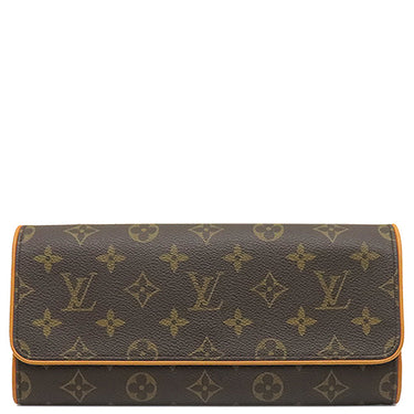 ルイヴィトン LOUIS VUITTON ポシェットツイン GM M51852 モノグラム モノグラムキャンバス ショルダーバッグ ゴールド金具 茶