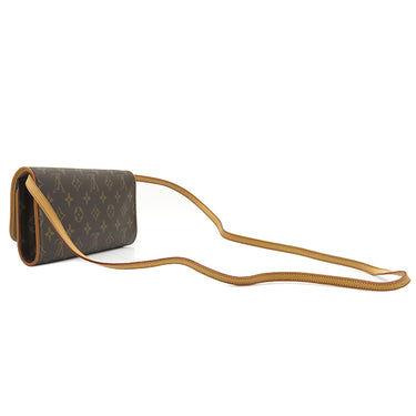 ルイヴィトン LOUIS VUITTON ポシェットツイン GM M51852 モノグラム モノグラムキャンバス ショルダーバッグ ゴールド金具 茶