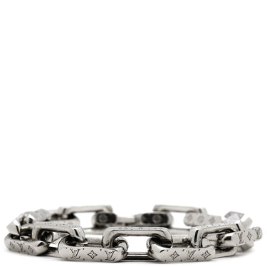 ルイヴィトン LOUIS VUITTON コリエ モノグラム L M64224 シルバー メタル ブレスレット チェーンブレスレット