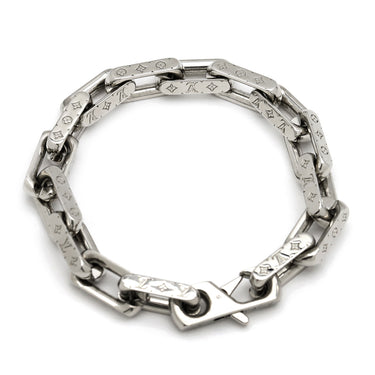 ルイヴィトン LOUIS VUITTON コリエ モノグラム L M64224 シルバー メタル ブレスレット チェーンブレスレット
