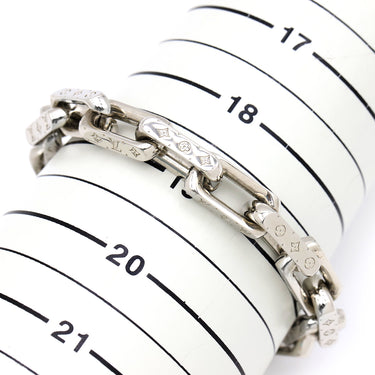 ルイヴィトン LOUIS VUITTON コリエ モノグラム L M64224 シルバー メタル ブレスレット チェーンブレスレット