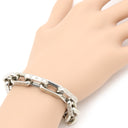 ルイヴィトン LOUIS VUITTON コリエ モノグラム L M64224 シルバー メタル ブレスレット チェーンブレスレット