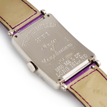 腕時計 フランクミュラー FRANCK MULLER ロングアイランド マスターバンカー ルナ 1250MBLDT 自動巻き メンズ K18WG無垢 GMT ギヨシェ