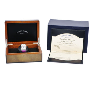 腕時計 フランクミュラー FRANCK MULLER ロングアイランド マスターバンカー ルナ 1250MBLDT 自動巻き メンズ K18WG無垢 GMT ギヨシェ