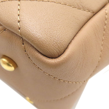 シャネル CHANEL マトラッセ ショッピングバッグ AS3508 ベージュ レザー トートバッグ ゴールド金具 ショルダー 肩掛け