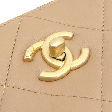 シャネル CHANEL マトラッセ ショッピングバッグ AS3508 ベージュ レザー トートバッグ ゴールド金具 ショルダー 肩掛け